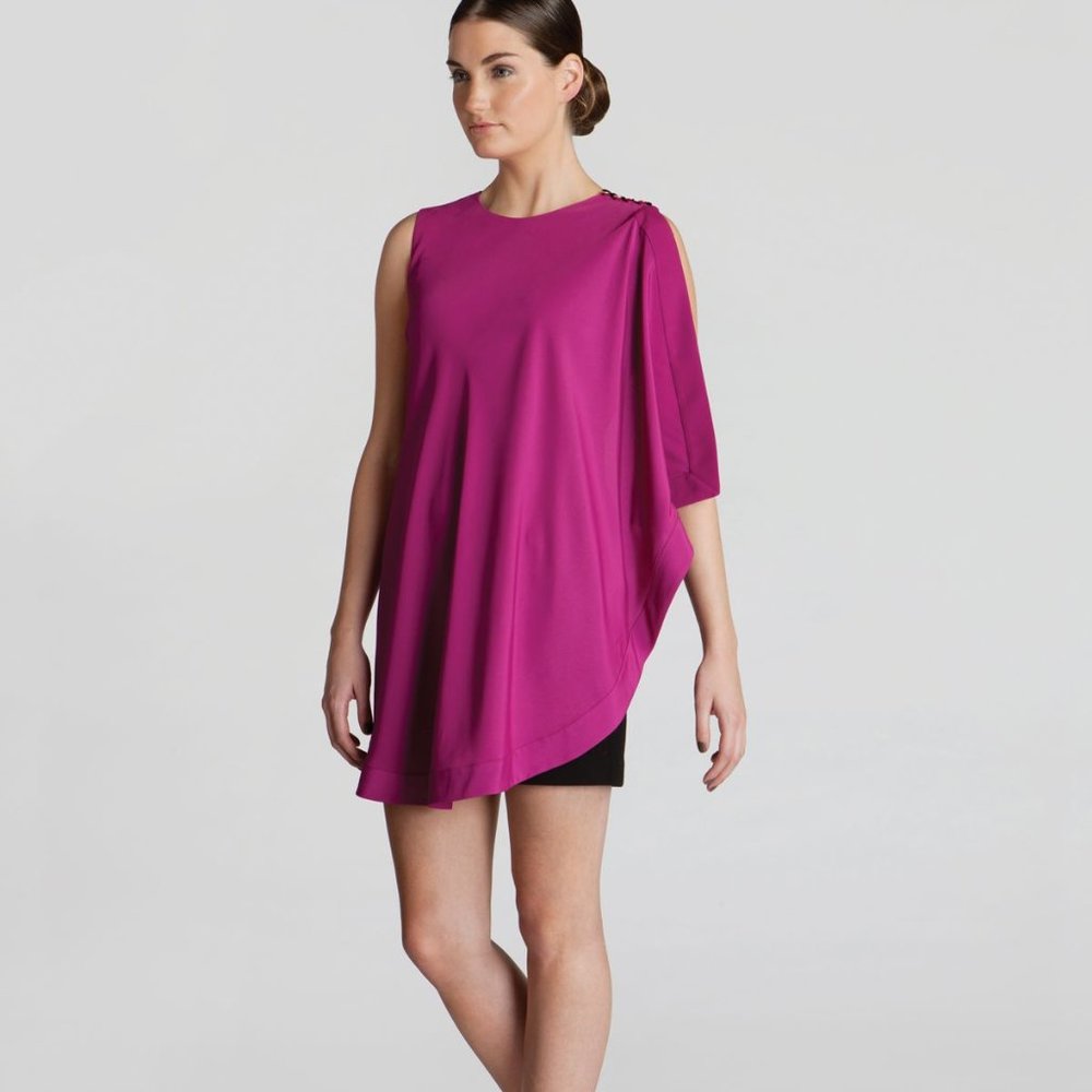 Ted Baker Fuchsia Asymmetrical Dress, SZ: 1